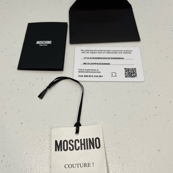 MOSCHINO Couture Pink Rare Find Badges Leather Backpack - Picture 12 of 17